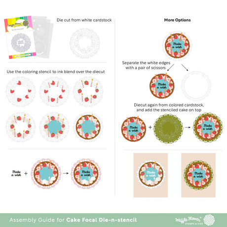 Waffle Flower Craft Cake Focal Die-n-stencil