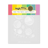 Waffle Flower Cake Time Sepia Layers Stencil