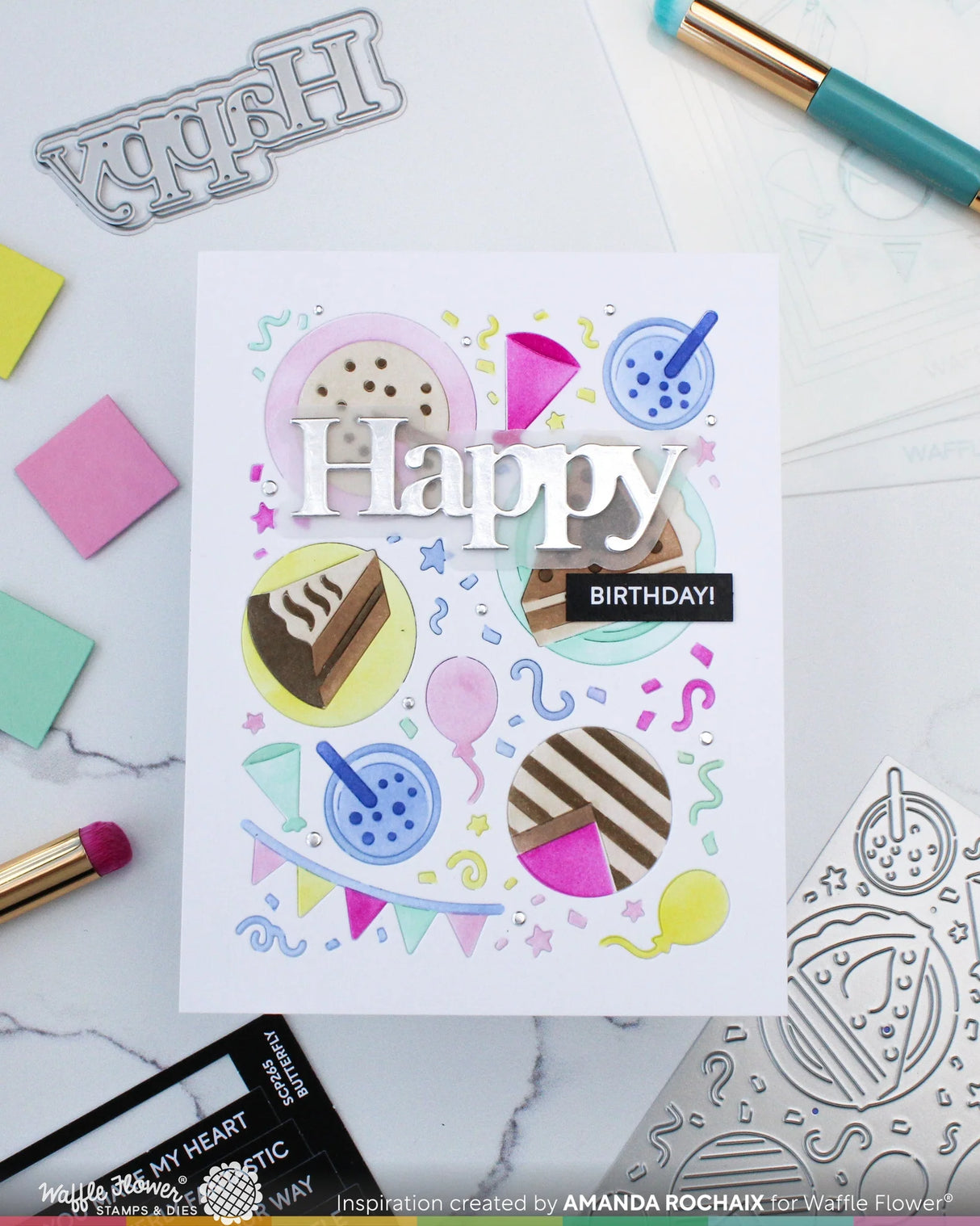 Waffle Flower Cake Time Texture Die