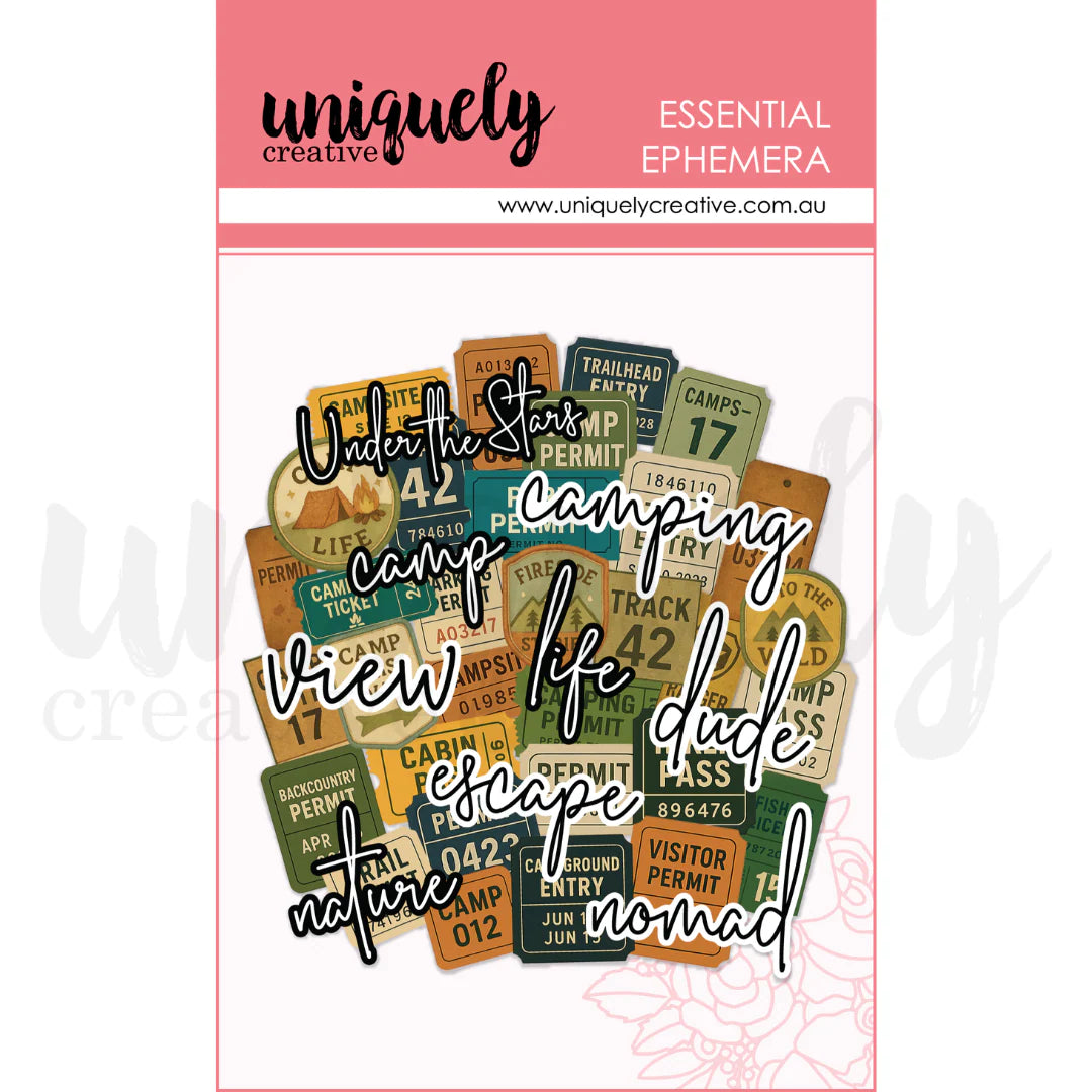Uniquely Creative Camping Tickets & Titles Ephemera