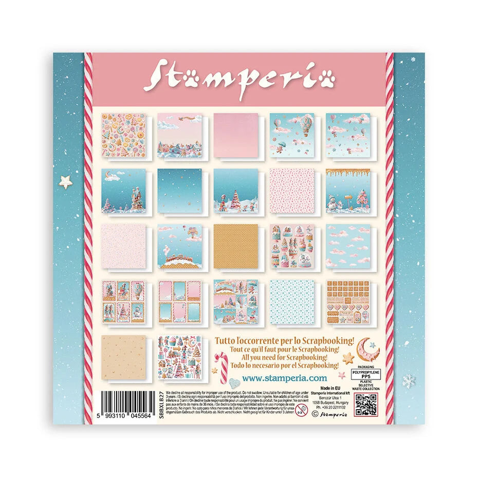 Stamperia Candy Christmas 12x12 Inch Paper Pack Maxi (Single Face) (SBBXLB27)