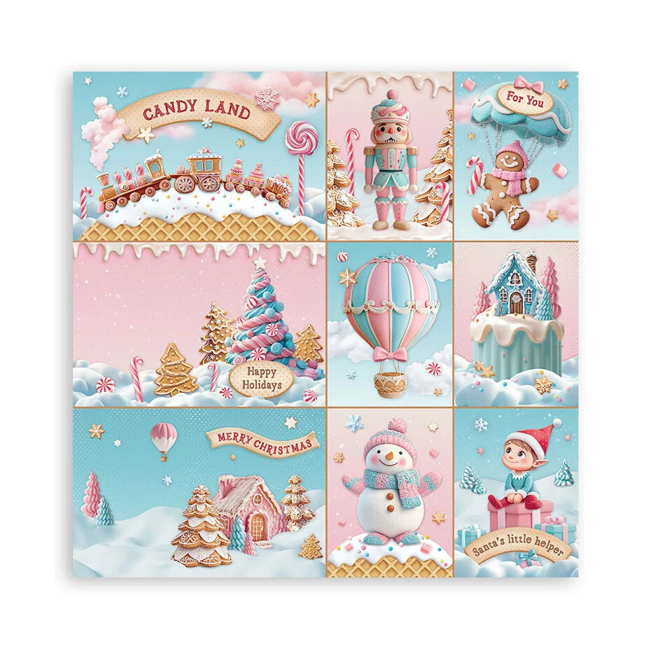 Stamperia Candy Christmas 12x12 Inch Paper Pack Maxi (Single Face) (SBBXLB27)