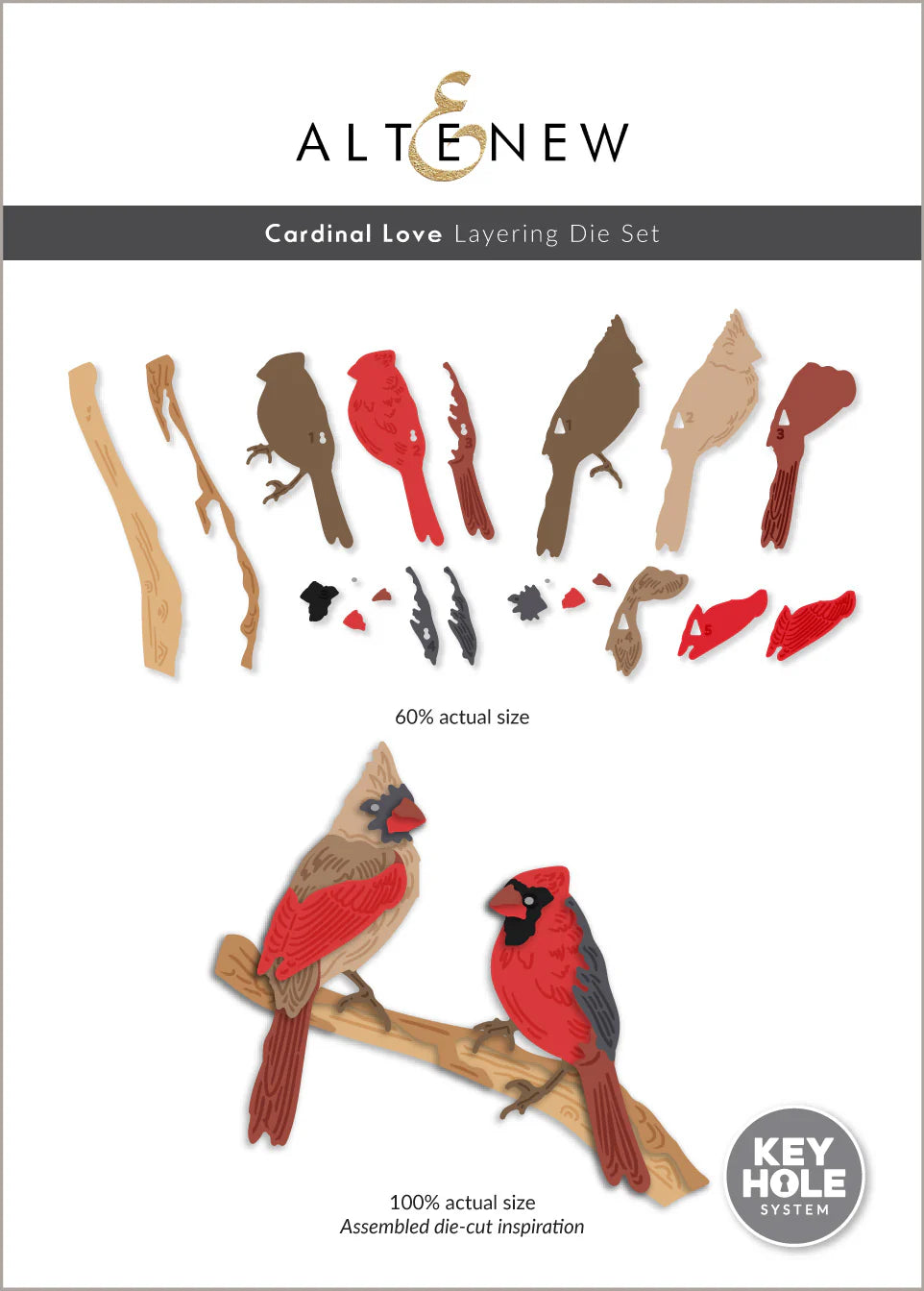 Altenew Cardinal Love Layering Die Set