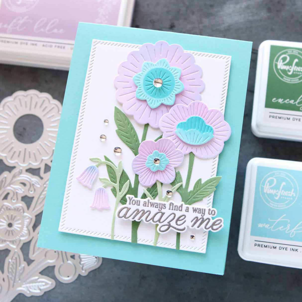 Pinkfresh Studio Bloomsmith Florals Stencil & Die Bundle