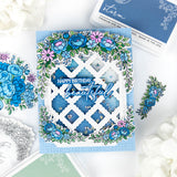Pinkfresh Studio Celebrate in Blooms stamp, Die, Stencil and Washi Bundle