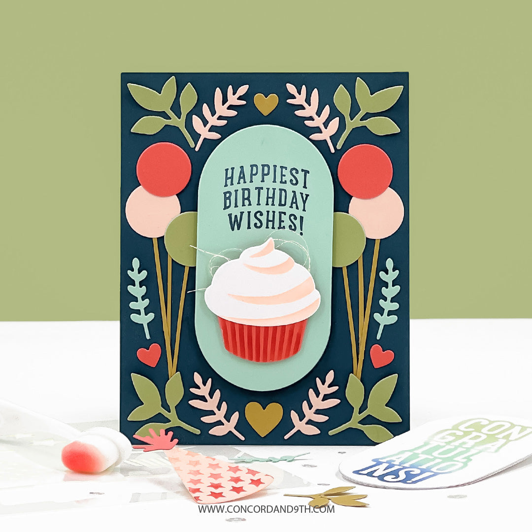 Concord & 9th Celebrate You Stamp Set & die (4 x 4)