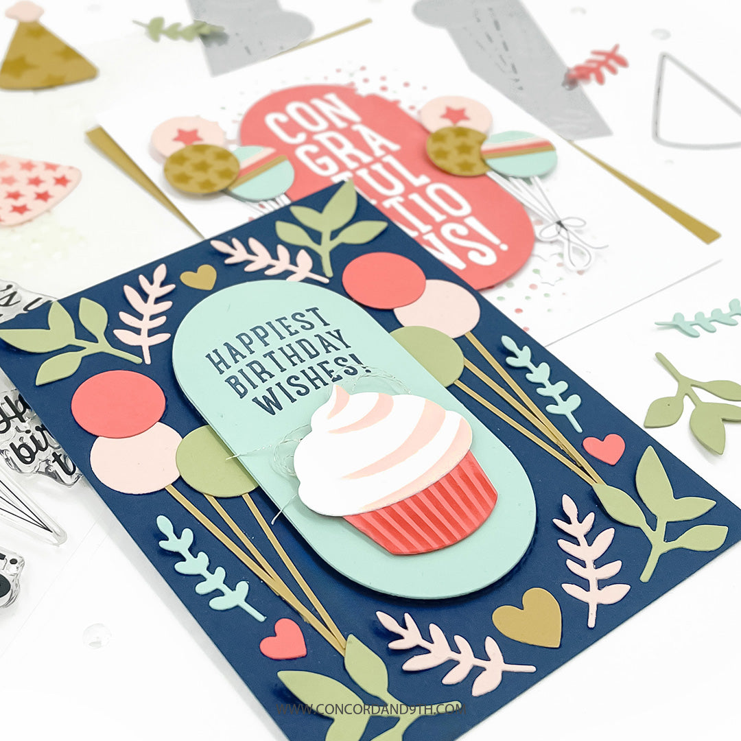 Concord & 9th Celebrate You Stamp Set & die (4 x 4)