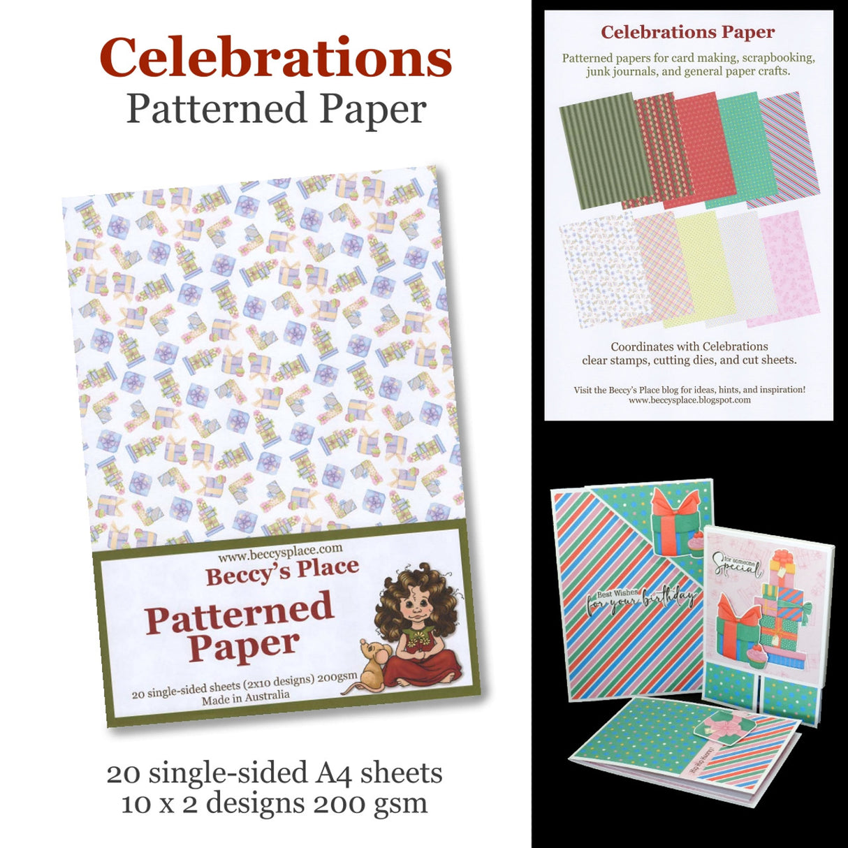 Beccy’s Place Celebrations Patterned Paper