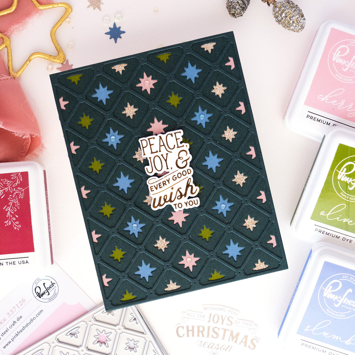 Pinkfresh Studio Celestial Quilt coverplate die