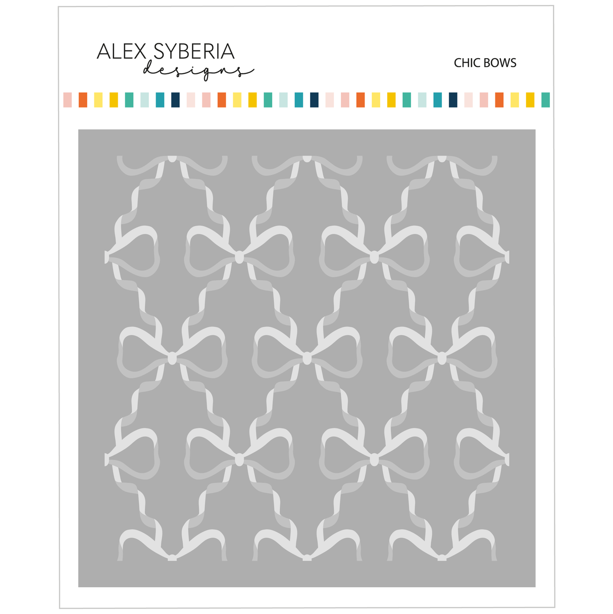 Alex Syberia Designs Chic Bows Stencil Set