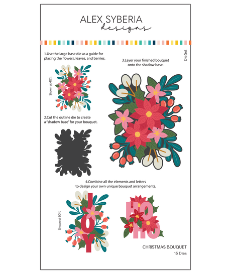 Alex Syberia Designs Christmas Bouquet Die Set