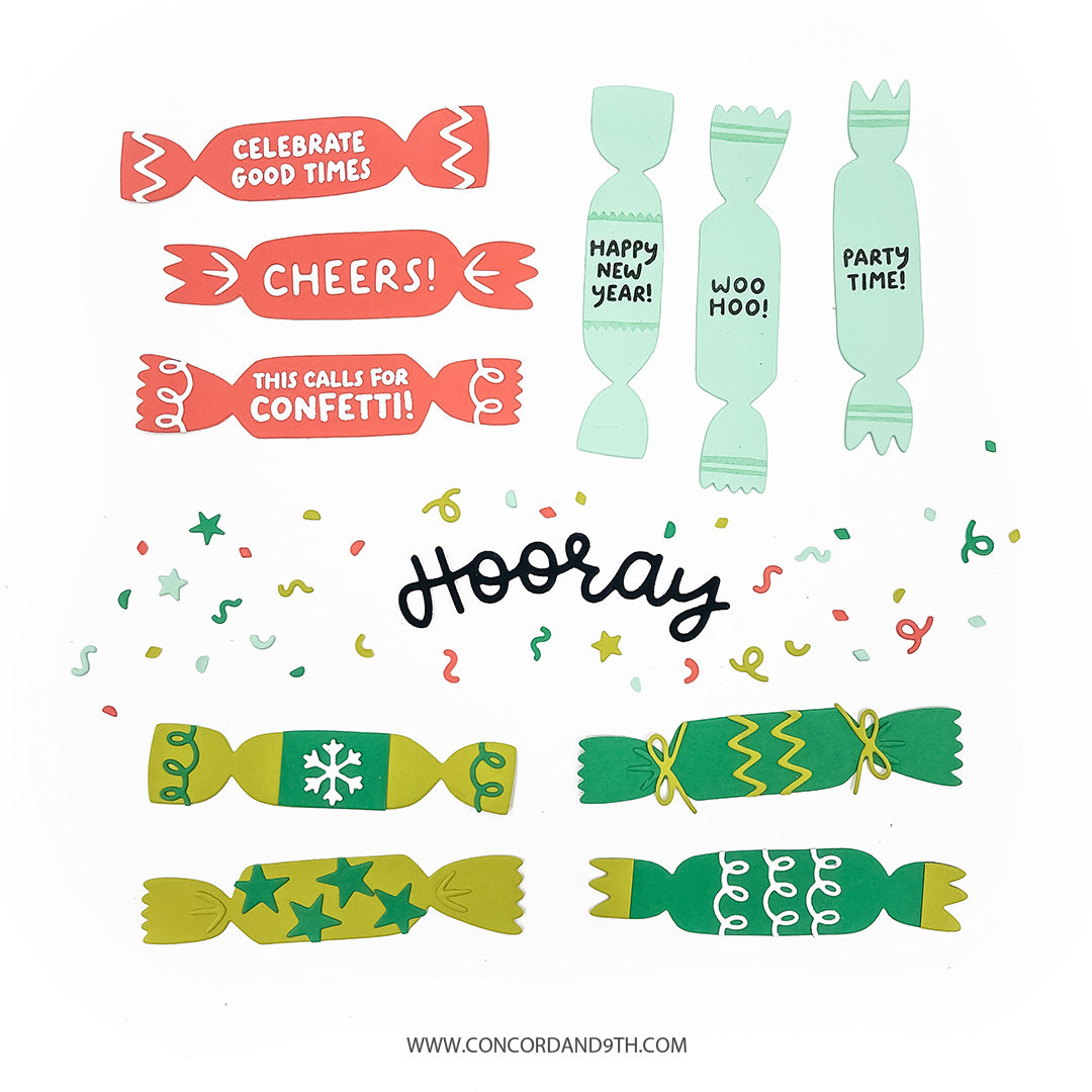 Concord & 9th Christmas Crackers Stamp & Dies Bundle