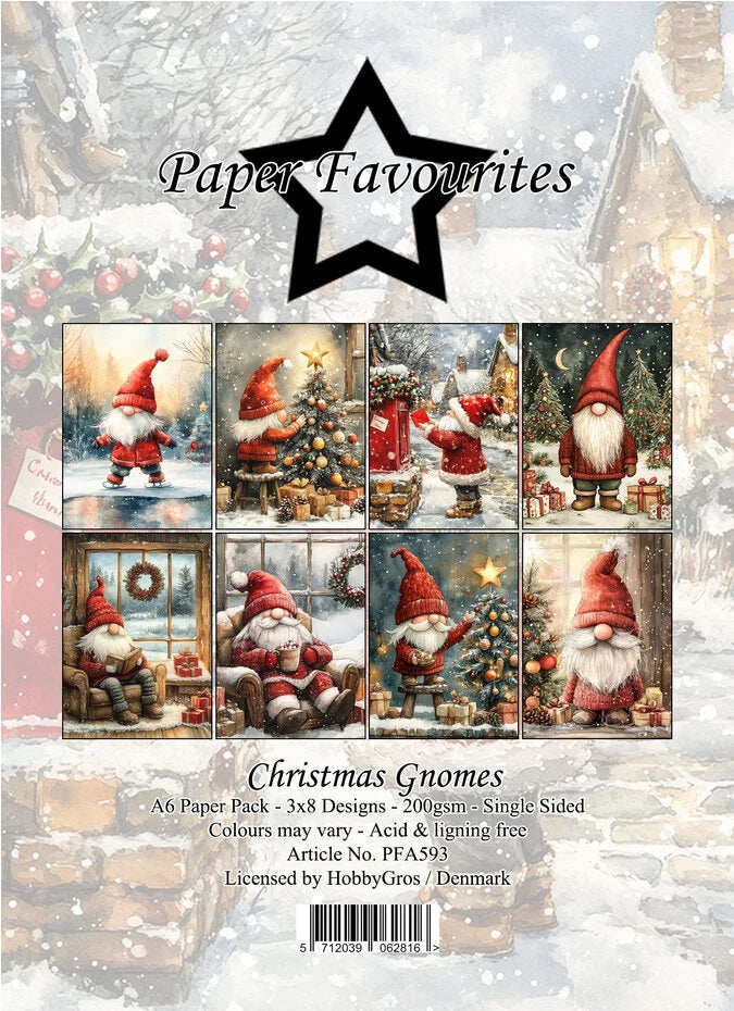 Paper Favourites Christmas Gnomes A6 Paper Pad (PFA593)