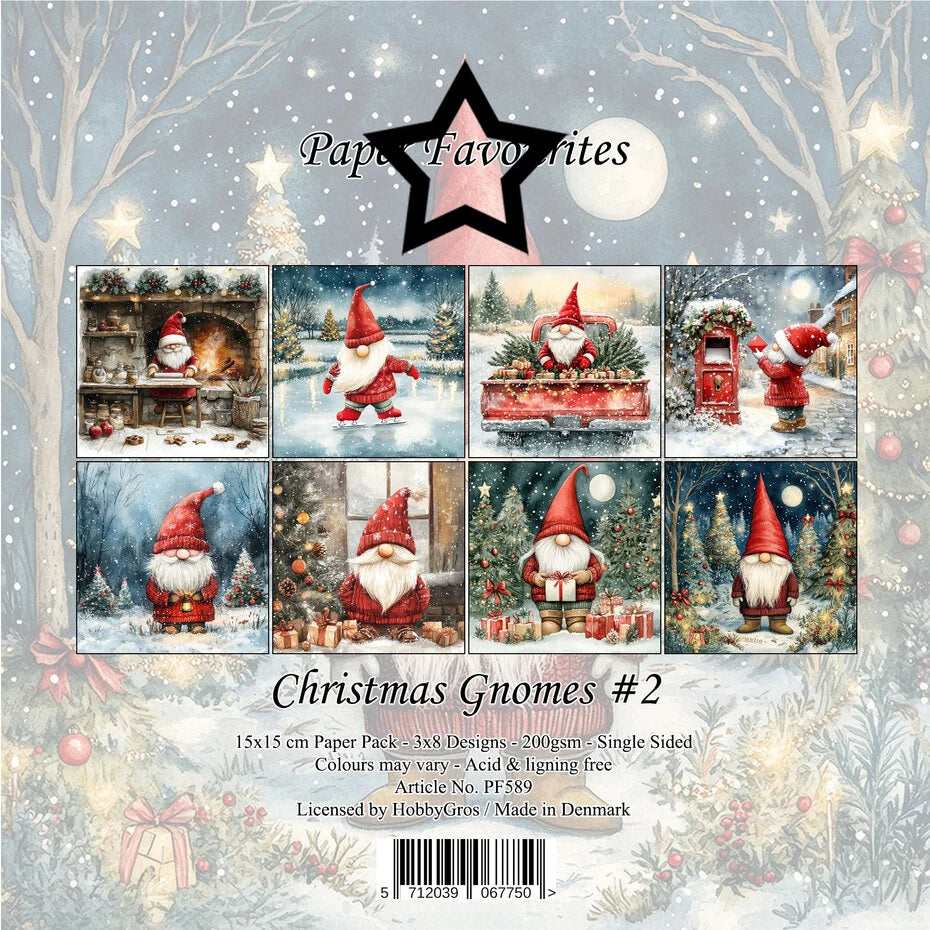 Paper Favourites Christmas Gnomes No. 2 6 x 6 Inch Paper Pack - PF589