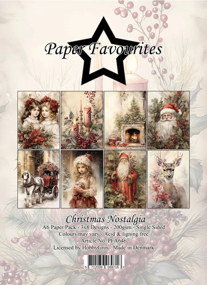Paper Favourites Christmas Nostalgia A6 Paper Pack