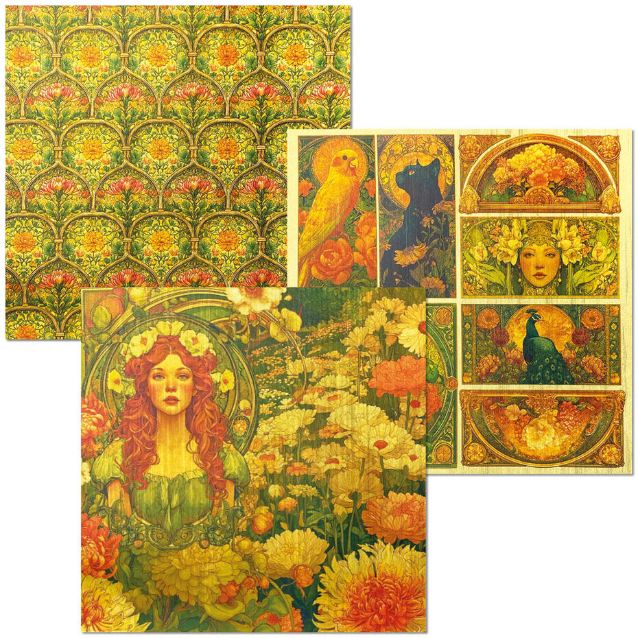 Ciao Bella Artemis 6x6 Inch Deluxe Paper Gold & Vellum Dual Pack Mixed (6pcs) (CBXQ007)