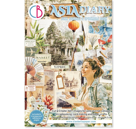 Ciao Bella Asia Diary A4 Junk Journal Ephemera Book (32pcs)CBB028