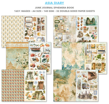 Ciao Bella Asia Diary A4 Junk Journal Ephemera Book (32pcs)CBB028