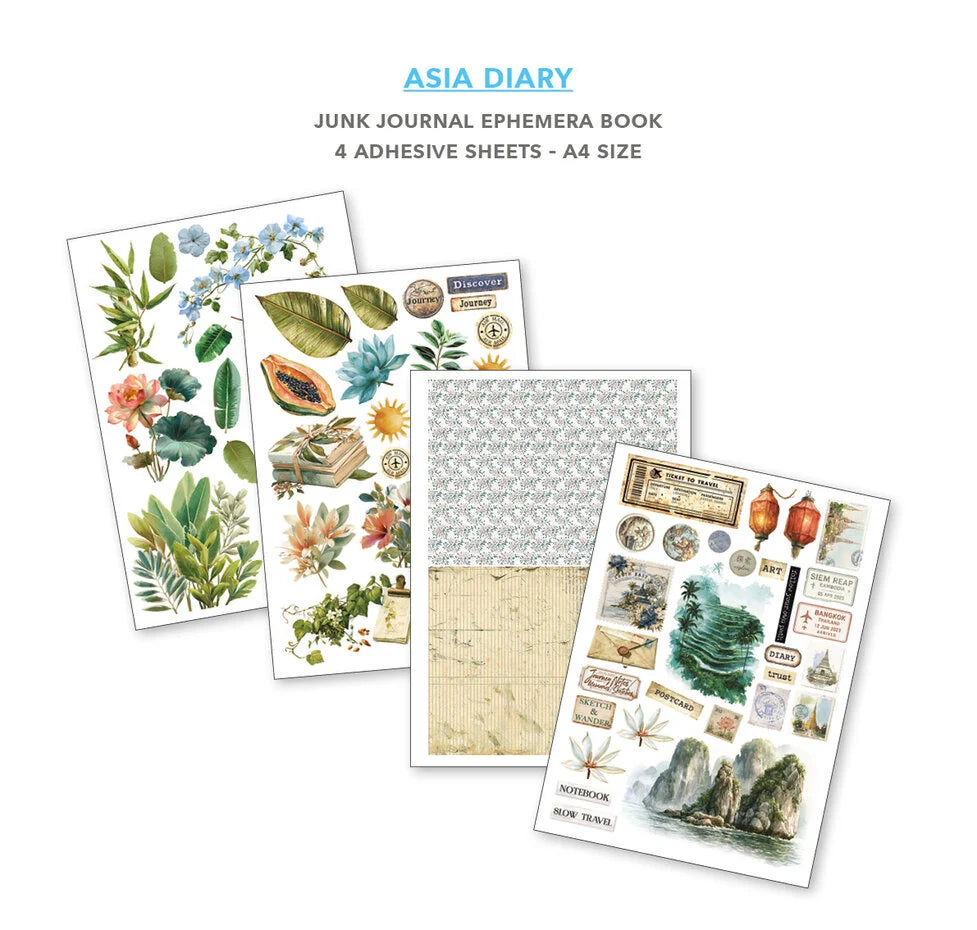 Ciao Bella Asia Diary A4 Junk Journal Ephemera Book (32pcs)CBB028
