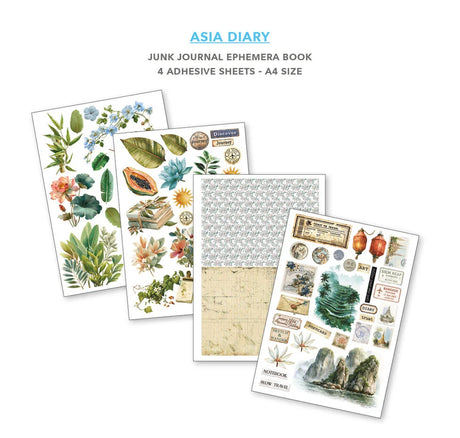 Ciao Bella Asia Diary A4 Junk Journal Ephemera Book (32pcs)CBB028