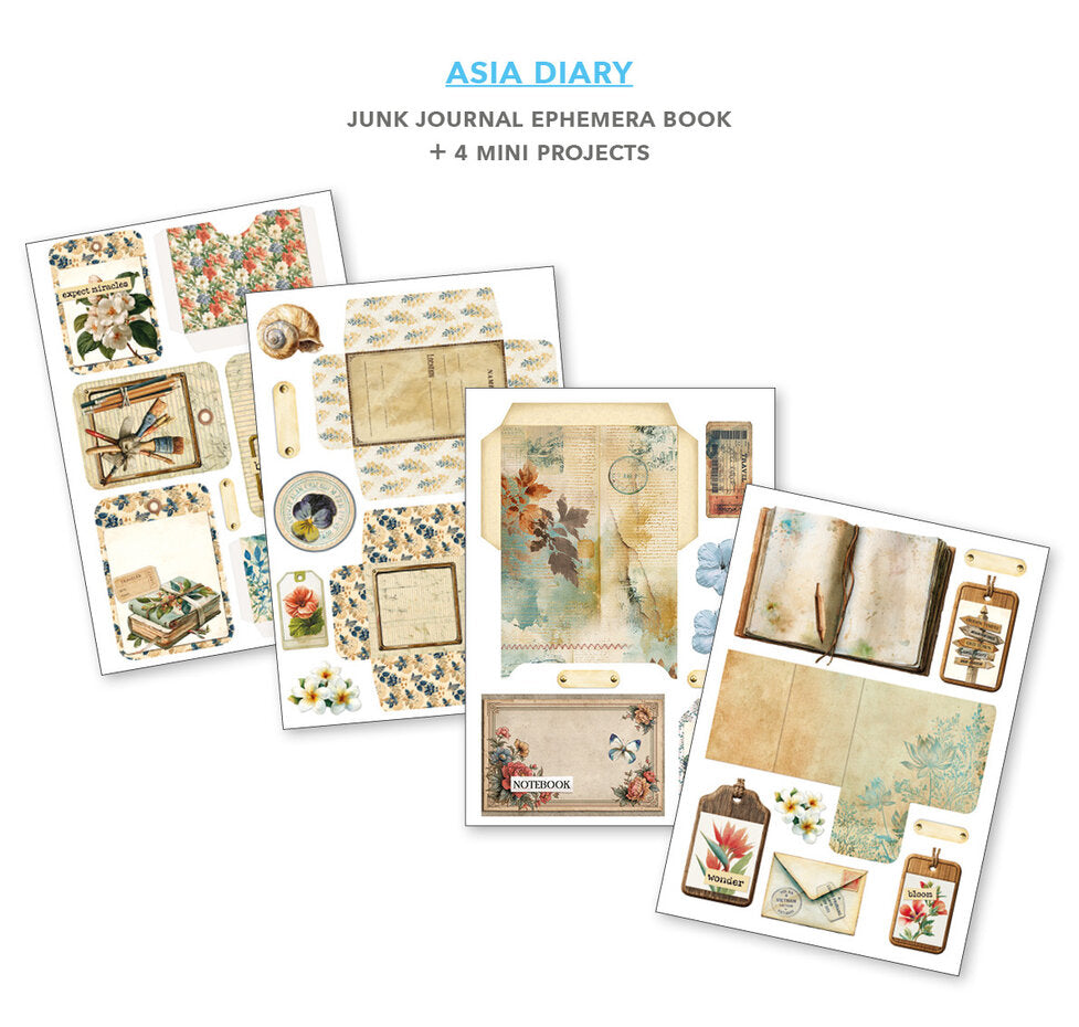 Ciao Bella Asia Diary A4 Junk Journal Ephemera Book (32pcs)CBB028