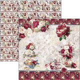Ciao Bella Bohemian Burgundy 12x12 Inch Paper Pad (12pcs) - CBPM099