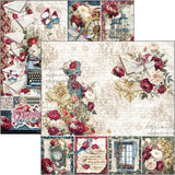 Ciao Bella Bohemian Burgundy 12x12 Inch Paper Pad (12pcs) - CBPM099