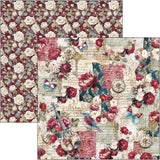Ciao Bella Bohemian Burgundy 12x12 Inch Paper Pad (12pcs) - CBPM099