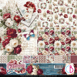 Ciao Bella Bohemian Burgundy 12x12 Inch Patterns Pad (8pcs) - CBT099