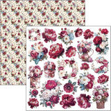 Ciao Bella Bohemian Burgundy 12x12 Inch Patterns Pad (8pcs) - CBT099