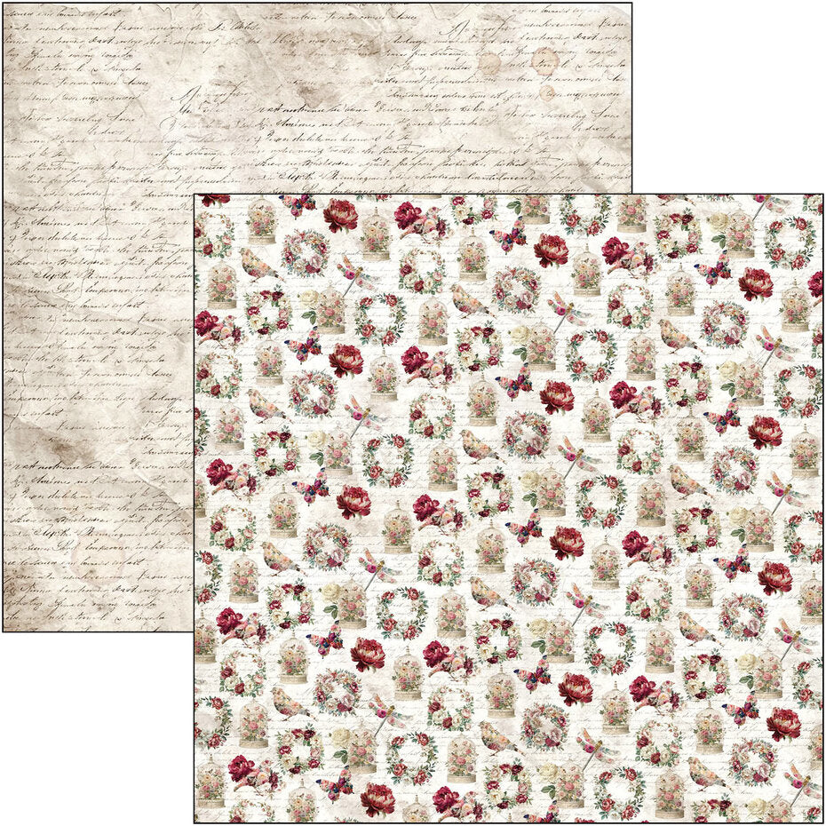 Ciao Bella Bohemian Burgundy 12x12 Inch Patterns Pad (8pcs) - CBT099
