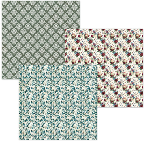 Ciao Bella Bohemian Burgundy 6x6 Inch Deluxe Paper Silver & Vellum Dual Pack Mixed (6pcs) - CBXQ012