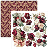 Ciao Bella Bohemian Burgundy 6x6 Inch Fussy Cut Pad (24pcs) - CBQE099