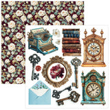 Ciao Bella Bohemian Burgundy 6x6 Inch Fussy Cut Pad (24pcs) - CBQE099