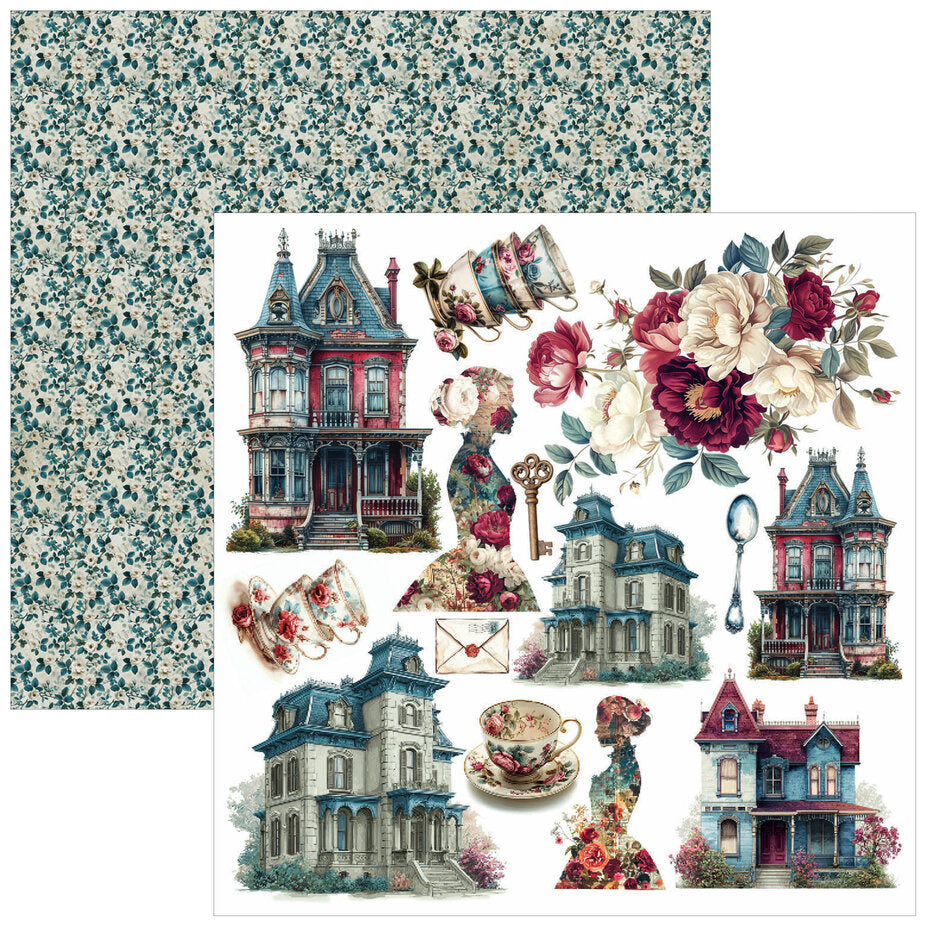 Ciao Bella Bohemian Burgundy 6x6 Inch Fussy Cut Pad (24pcs) - CBQE099