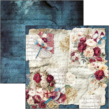 Ciao Bella Bohemian Burgundy 8x8 Inch Paper Pad (12pcs) - CBH099