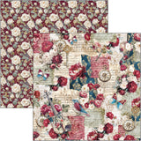 Ciao Bella Bohemian Burgundy 8x8 Inch Paper Pad (12pcs) - CBH099