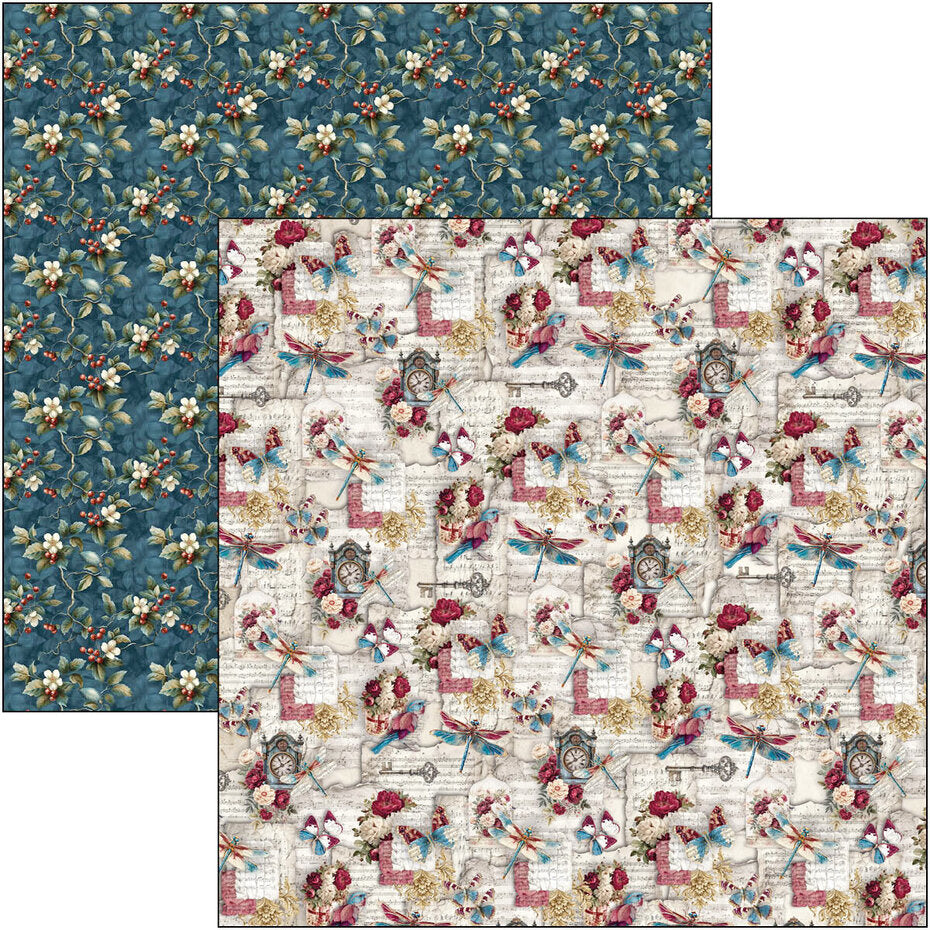 Ciao Bella Bohemian Burgundy 8x8 Inch Paper Pad (12pcs) - CBH099