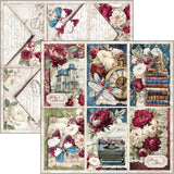 Ciao Bella Bohemian Burgundy 8x8 Inch Paper Pad (12pcs) - CBH099
