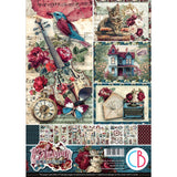 Ciao Bella Bohemian Burgundy A4 Creative Pad (9pcs) - CBCL099