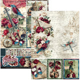 Ciao Bella Bohemian Burgundy A4 Creative Pad (9pcs) - CBCL099
