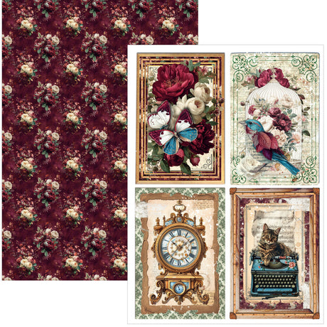 Ciao Bella Bohemian Burgundy A4 Creative Pad (9pcs) - CBCL099