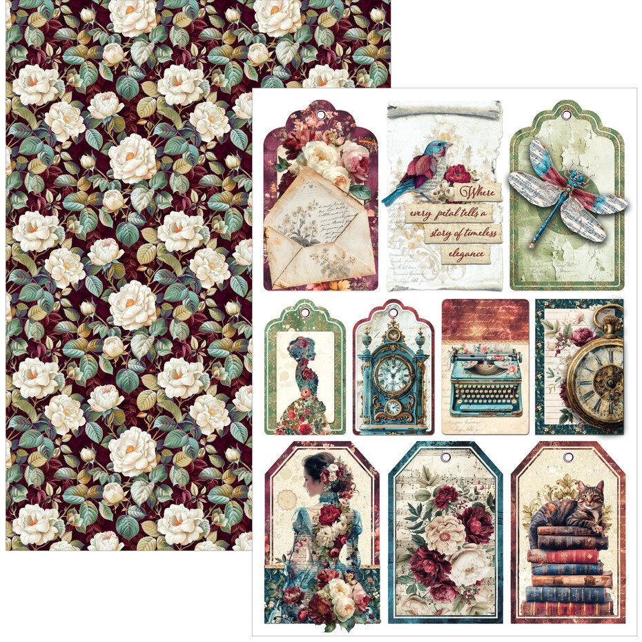 Ciao Bella Bohemian Burgundy A4 Creative Pad (9pcs) - CBCL099