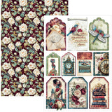 Ciao Bella Bohemian Burgundy A4 Creative Pad (9pcs) - CBCL099