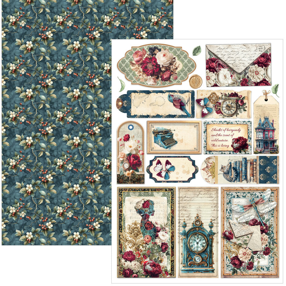 Ciao Bella Bohemian Burgundy A4 Creative Pad (9pcs) - CBCL099