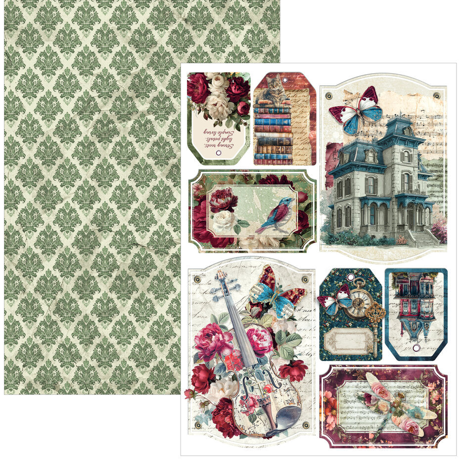 Ciao Bella Bohemian Burgundy A4 Creative Pad (9pcs) - CBCL099