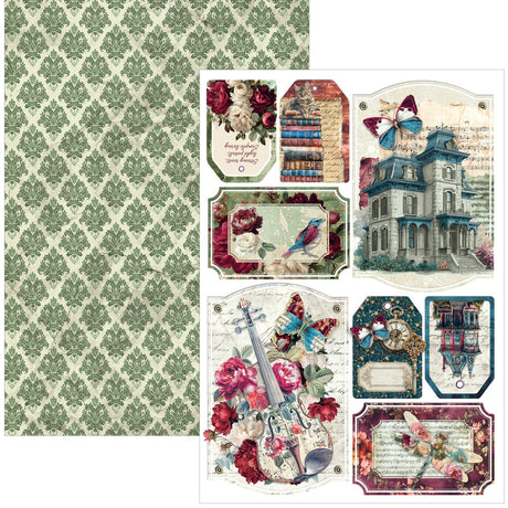 Ciao Bella Bohemian Burgundy A4 Creative Pad (9pcs) - CBCL099