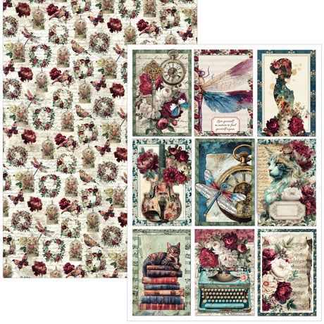 Ciao Bella Bohemian Burgundy A4 Creative Pad (9pcs) - CBCL099