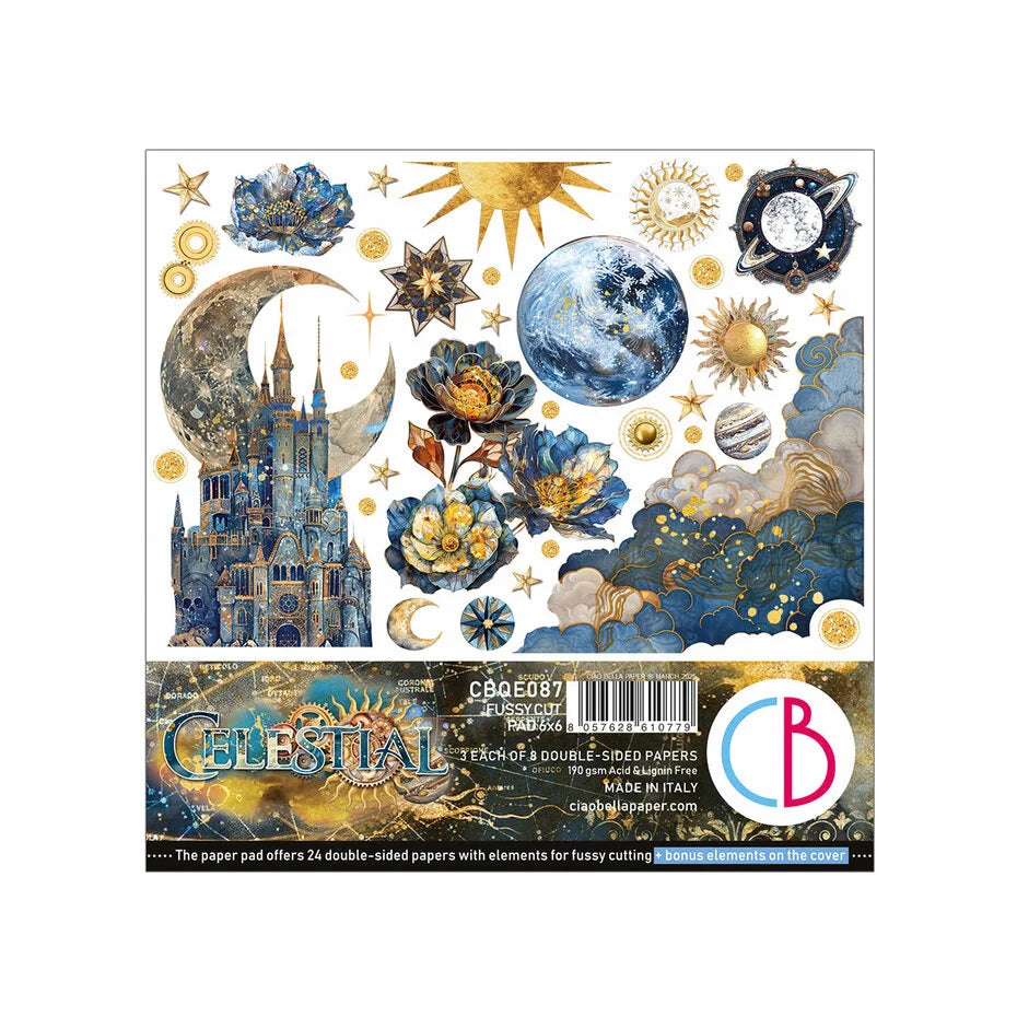Ciao Bella Celestial 6x6 Inch Fussy Cut Pad (24pcs) (CBQE087)