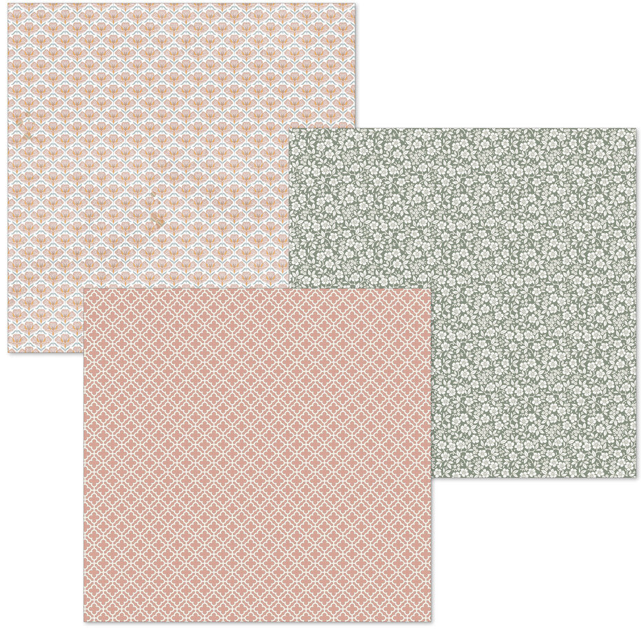 Ciao Bella Courtly Love 6x6 Inch Deluxe Paper Silver & Vellum Dual Pack Mixed (6pcs)  CBXQ010